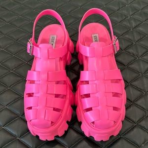 Steve Madden 🩷🩷Neon Pink🩷🩷 Cage Sandals